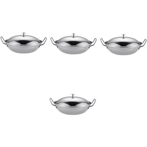 Silverx4pcs 5 Ensembles Marmite En Acier Inoxydable Casserole À Fri... on Productcaster.