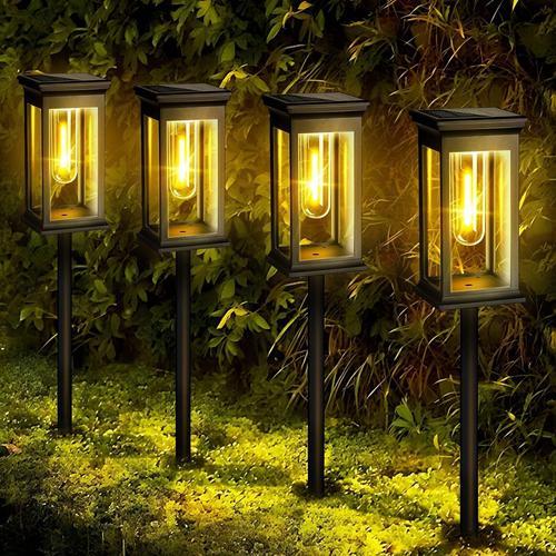 Lampes Solaires Pour Jardin Extérieur, 4 Solaires De Jardin,Lampes ... on Productcaster.