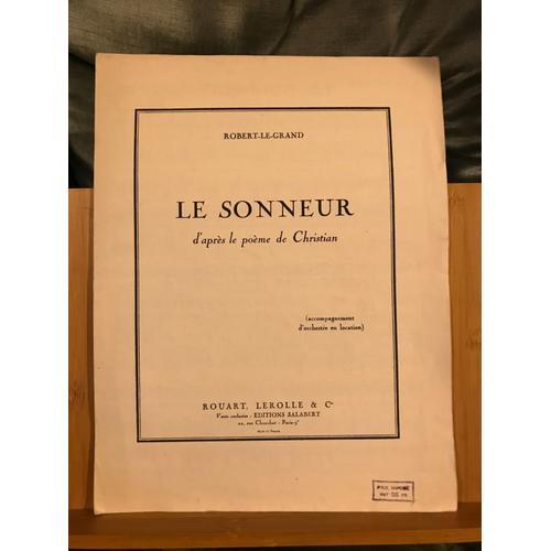 Robert Le Grand / Christian Le Sonneur Voix Piano Partition Ed. Rou... on Productcaster.