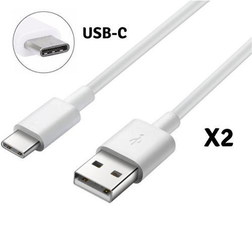 Lot 2 Cables USB-C Chargeur Blanc pour Samsung Galaxy S10 / S9 / S8... on Productcaster.