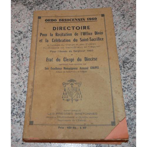 Directoire Pour La Récitation De L'office Divin Et La Célébration D... on Productcaster.