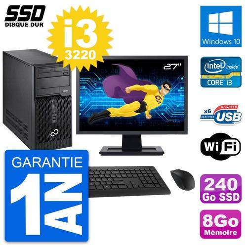 PC Tour Fujitsu P400 Ecran 27" Intel i3-3220 RAM 8Go SSD 240Go Wind... on Productcaster.