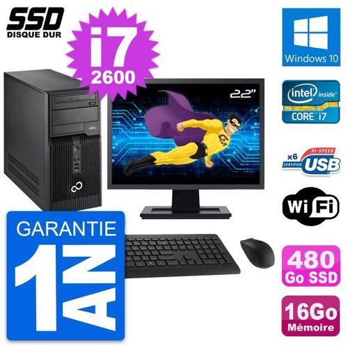 PC Tour Fujitsu P400 Ecran 22" Intel i7-2600 RAM 16Go SSD 480Go Win... on Productcaster.