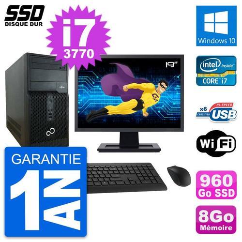 PC Tour Fujitsu P400 Ecran 19" Intel i7-3770 RAM 8Go SSD 960Go Wind... on Productcaster.