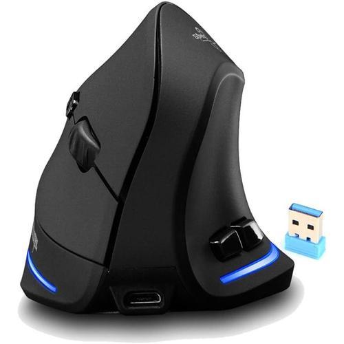 Souris Verticale sans Fil, 2.4GHz Rechargeable Souris Ergonomique,M... on Productcaster.