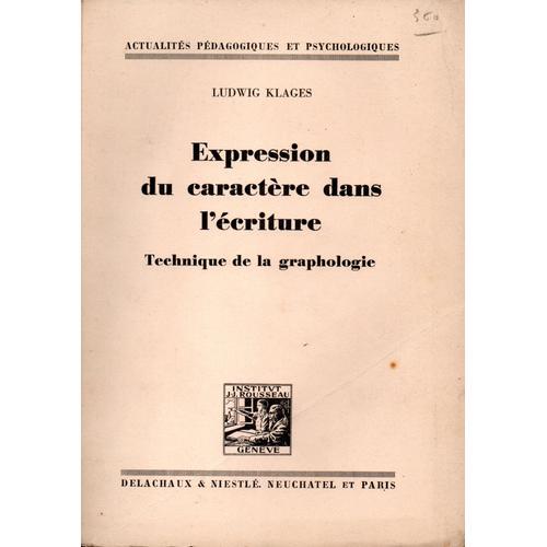 Expression Du Caractère Dans L'Écriture-Technique De La Graphol... on Productcaster.