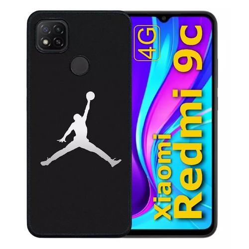 Coque Pour Redmi 9c - Michael Jordan Logo Gris - Silicone - Noir on Productcaster.