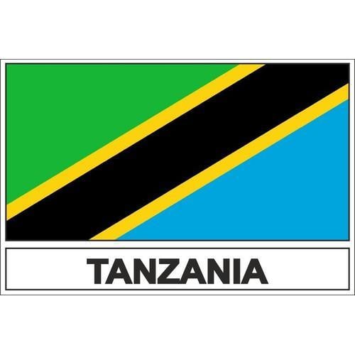 Autocollant Sticker Drapeau Eat Tanzanie on Productcaster.