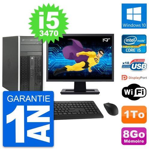 PC Tour HP Pro 6300 CMT Ecran 19" i5-3470 RAM 8Go Disque Dur 1To Wi... (Reconditionné) on Productcaster.