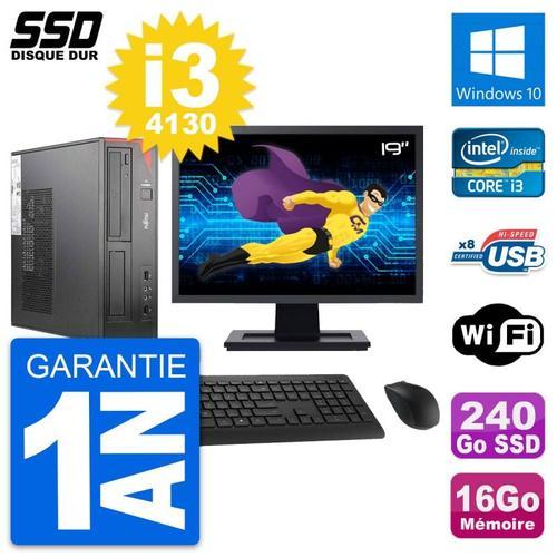 PC Fujitsu E520 DT Ecran 19" Intel i3-4130 RAM 16Go SSD 240Go Windo... (Reconditionné) on Productcaster.