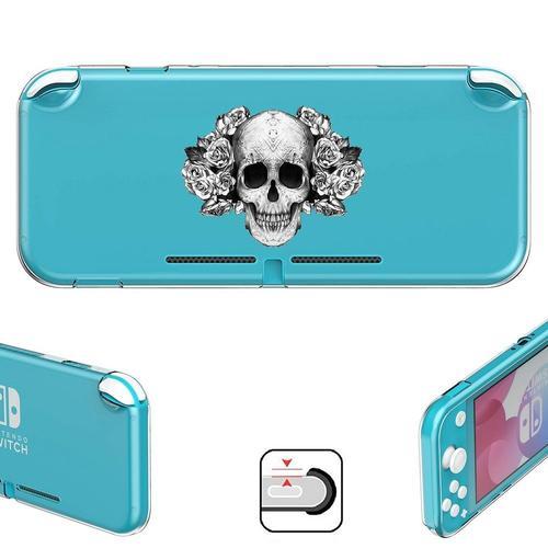 Coque Gel Switch Lite Tete De Mort Fleur Noir on Productcaster.