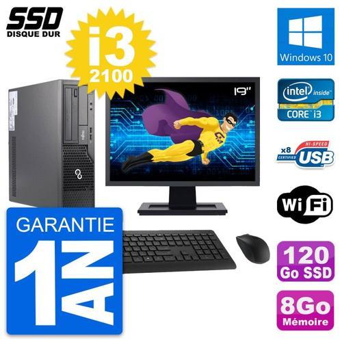 PC Fujitsu E500 E85+ DT Ecran 19" i3-2100 RAM 8Go SSD 120Go Windows... on Productcaster.