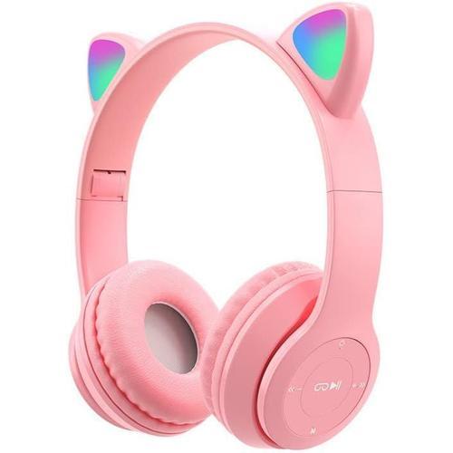 Casque pour Enfants Casque d'oreille de Chat LED Casque Bluetooth P... on Productcaster.