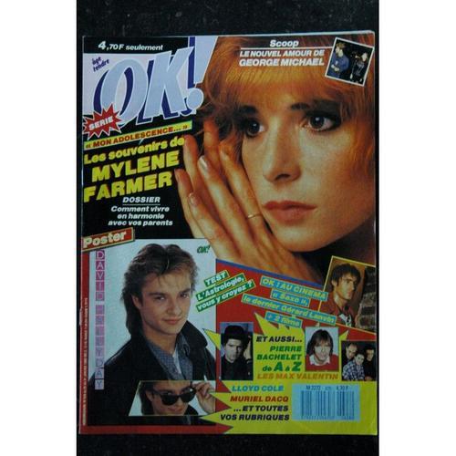 Ok ! Âge Tendre 628 Janvier 1988 Cover Mylene Farmer Son Adolescenc... on Productcaster.