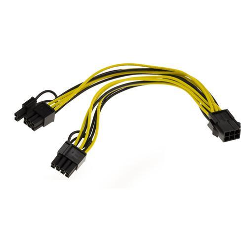 Cordon Adaptateur PCIe 6 F vers 2x PCIe 8 M (6+2) Fiche PCIe des ca... on Productcaster.