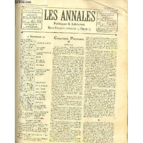 Les Annales Politiques Et Litteraires N° 1095 (1er Semestre) Impres... on Productcaster.