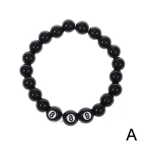 Black Bracelet Porte-Bonheur En Obsidienne Chiffre 8 Perles Bijoux ... on Productcaster.