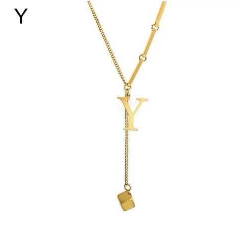 Y Collier Avec Pendentif De 26 Lettres De Lalphabet Pour Femmes Col... on Productcaster.