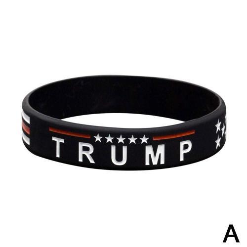 Black 1-100x Trump 2024 Bracelets En Silicone Faveur De Fete Garder... on Productcaster.