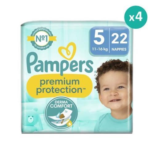 Pack 4x22 Couches Pampers Premium Protection Taille 5 - Blanc - 11k... on Productcaster.