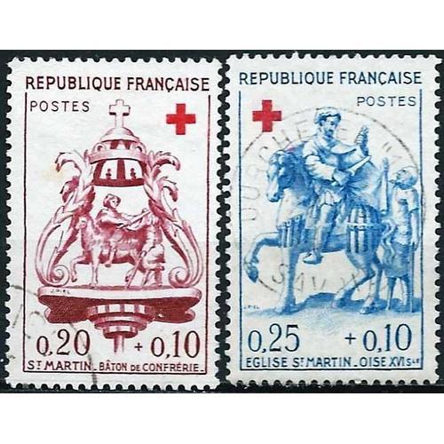 France 1960, Belle Paire Croix Rouge Église Saint Martin - Oise, Ti... on Productcaster.