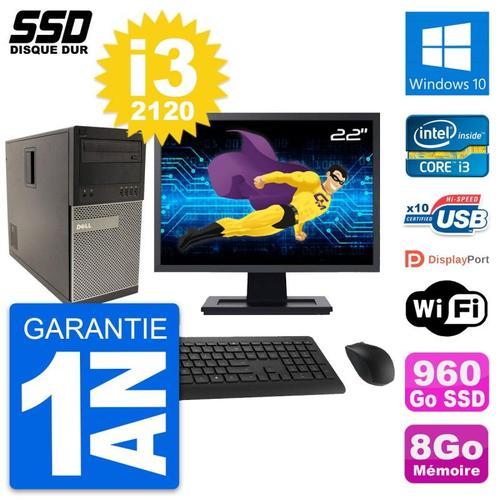 PC Tour Dell 790 MT Ecran 22" Intel i3-2120 RAM 8Go SSD 960Go Windo... (Reconditionné) on Productcaster.