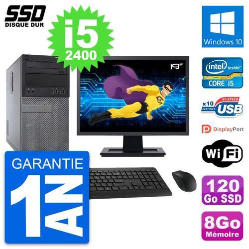 PC Tour Dell 790 MT Ecran 19" Intel i5-2400 RAM 8Go SSD 120Go Windo... (Reconditionné) on Productcaster.