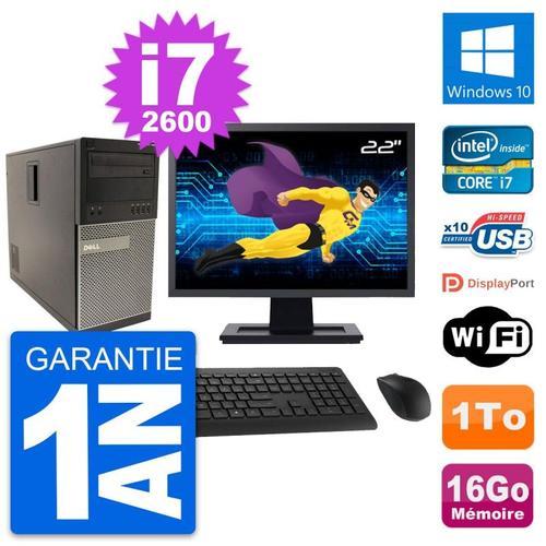 PC Tour Dell 790 MT Ecran 22" Intel i7-2600 RAM 16Go Disque 1To Win... (Reconditionné) on Productcaster.