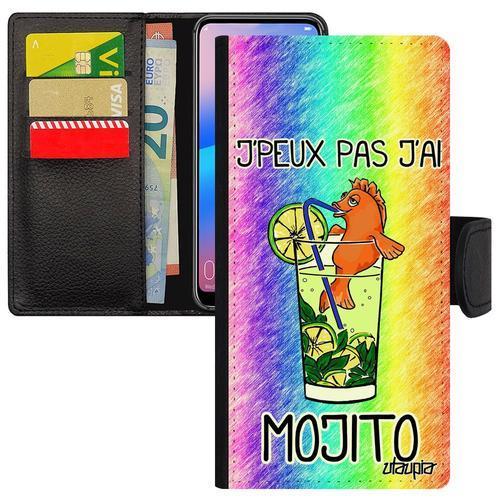 Coque Y6 2018 Rabat Portefeuille J'peux Pas J'ai Mojito Etui Bd Mot... on Productcaster.