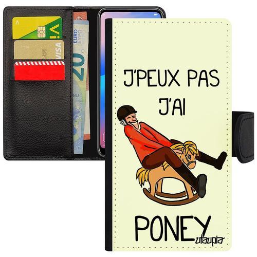 Coque J'peux Pas J'ai Poney Rabat Galaxy A7 2018 Simili Cuir Portef... on Productcaster.