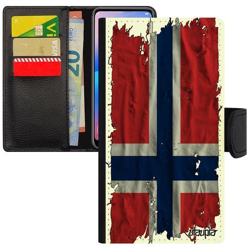 Coque Drapeau Norvege Norvegien Iphone X Simili Cuir Football Baske... on Productcaster.