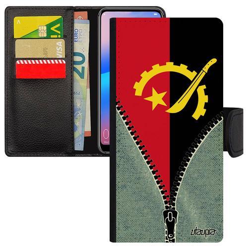 Coque Drapeau Angola Angolais Samsung A9 2018 Portefeuille Jeans Je... on Productcaster.