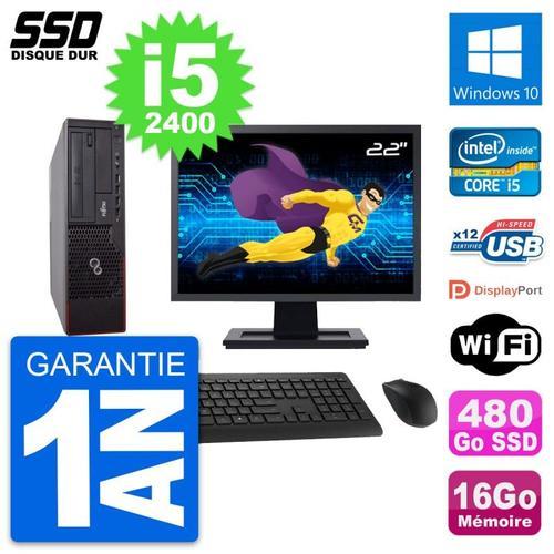 PC Fujitsu E700 E90+ DT Ecran 22" i5-2400 RAM 16Go SSD 480Go Window... on Productcaster.