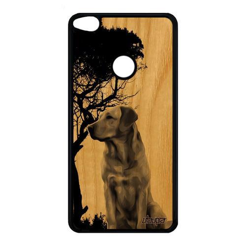 Coque En Bois Pour Honor 8 Lite Silicone Chien Nature Noir Design C... on Productcaster.