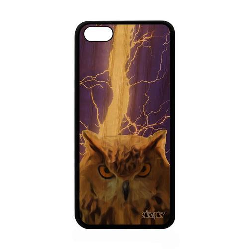 Coque Hibou Iphone 5c En Bois Silicone Animaux Violet Smartphone Or... on Productcaster.