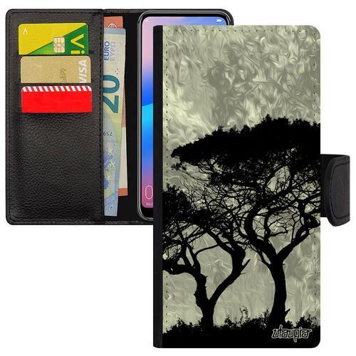 Coque Honor 8a Portefeuille Arbres Paysage Design Etui Noir Peintur... on Productcaster.