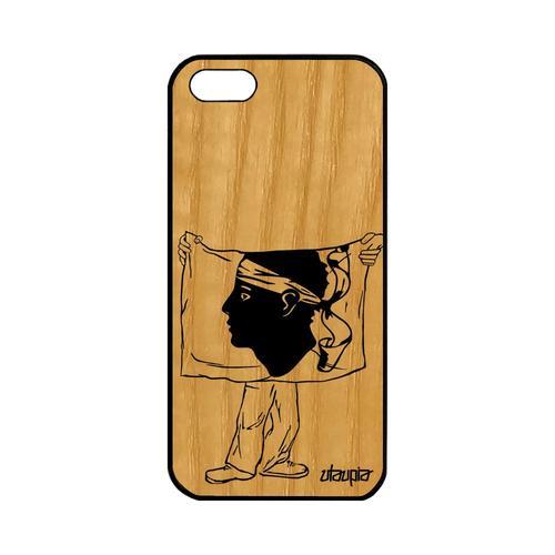 Coque Silicone Pour Iphone 5 5s Se Bois Drapeau Corse Housse Person... on Productcaster.