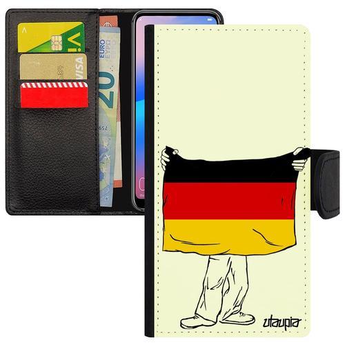 Coque À Rabat Pour Honor 9 Drapeau Allemagne Allemand De Protection... on Productcaster.