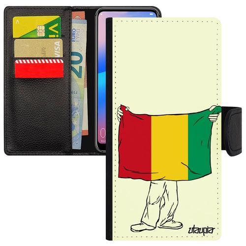 Coque Drapeau Guinee Guineen Pour S10 Plus En Cuir Portefeuille Foo... on Productcaster.