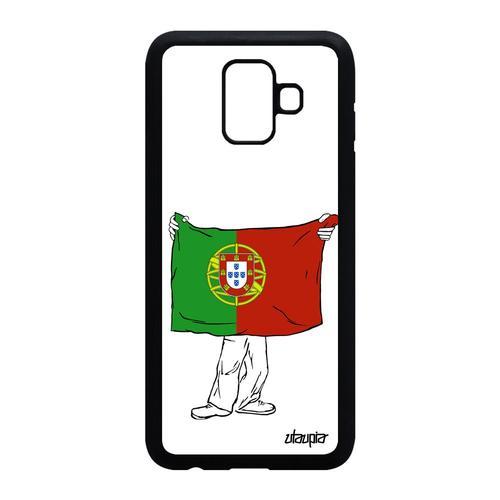 Coque Samsung A6 2018 Silicone Drapeau Portugal Portugais Jo Footba... on Productcaster.