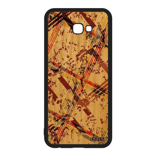 Coque Antichoc Rigide J4 Plus 2018 Bois Silicone Carreau Tartan Mot... on Productcaster.