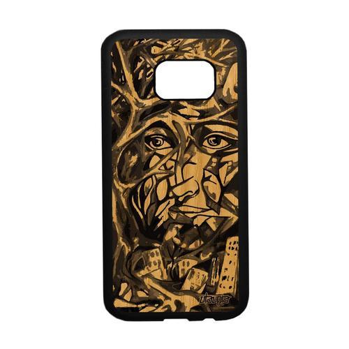 Coque En Bois Portrait Street Art Samsung S7 Silicone Cover Fait Ma... on Productcaster.