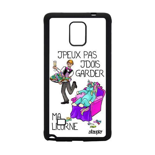 Coque Samsung Note 4 Silicone Humour J'peux Pas J'dois Garder Ma Li... on Productcaster.