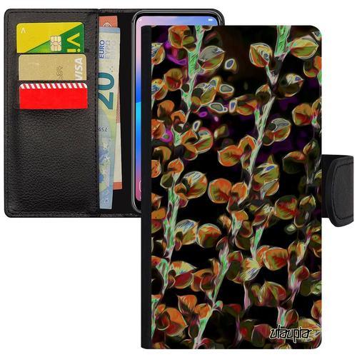 Coque Samsung S10e En Cuir Motif Feuilles Rigide Nature Etui Textur... on Productcaster.