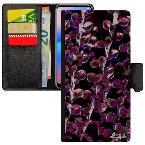 Coque Honor 9 Simili Cuir Portefeuille Motif Feuilles Nature Plante... on Productcaster.