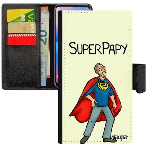 Coque Samsung A5 2017 Cuir Portefeuille Super Papy Comique Grands P... on Productcaster.