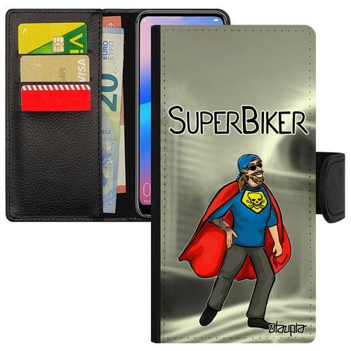 Coque Super Biker Motard Pour Mate 10 Lite Simili Cuir Porte Cartes... on Productcaster.