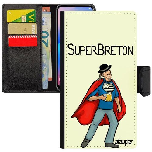 Coque Pour Iphone 8 Rabat Portefeuille Super Breton Comics Drapeau ... on Productcaster.