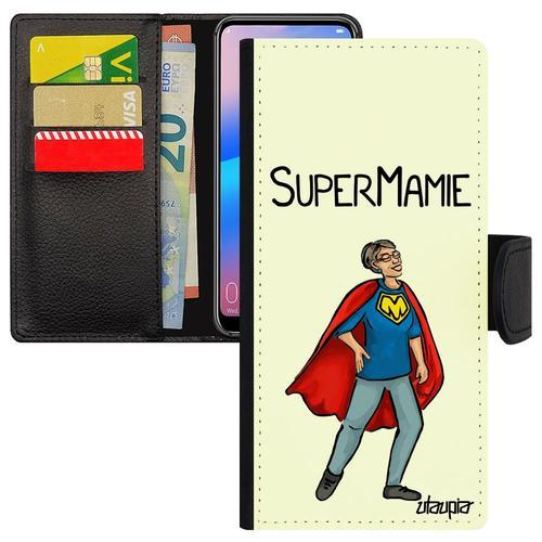 Coque Super Mamie Pour Samsung A9 2018 Simili Cuir Portefeuille Dro... on Productcaster.