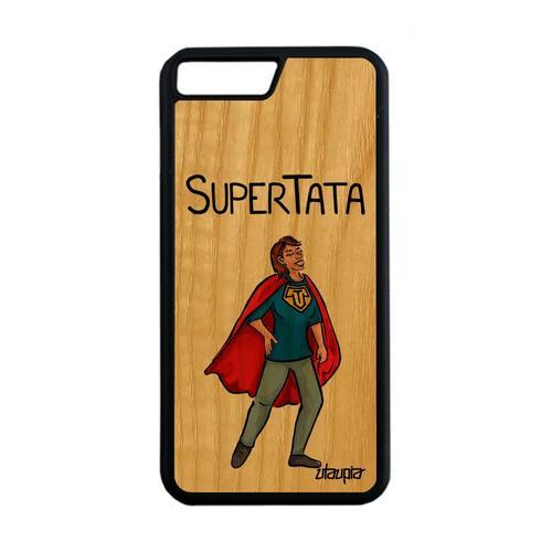 Coque Iphone 7 Plus Bois Silicone Super Tata Bande Dessinée Tante H... on Productcaster.